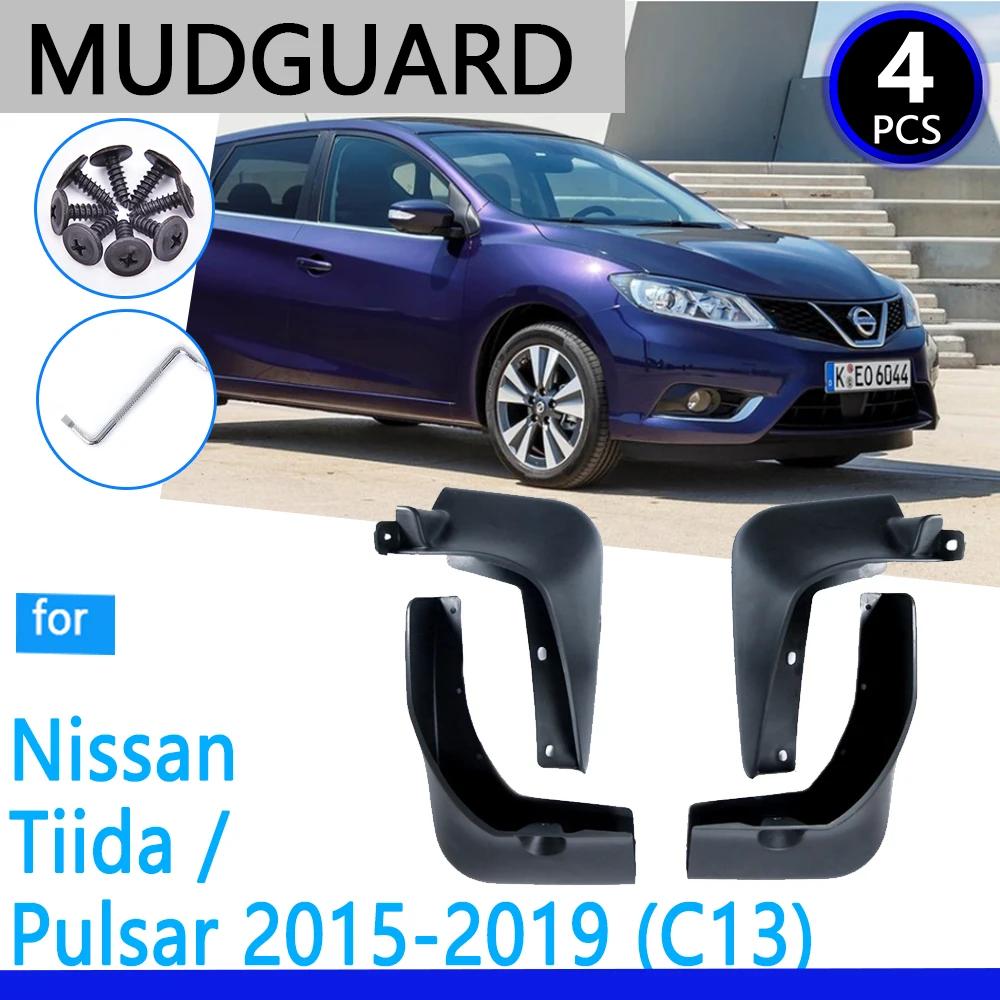 Mudguards fit for Nissan Pulsar Tiida C13 2015  2019 2016 2017 2018 ڵ ׼ Mudflap  ڵ ü ǰ, ֻ ޻ Ƽ̴ C13  ӵ